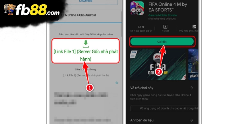 Download Fifa Online 4 về máy Android